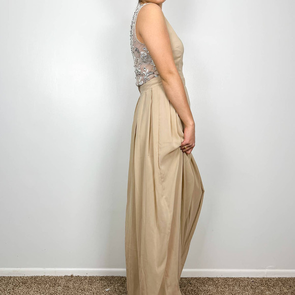 Maya Tall Delicate Blush Pink Maxi Dress With Embellished Beaded Back Size 6 - Picture 7 of 14